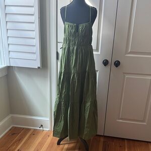 Moon River Olive Green Maxi Dress